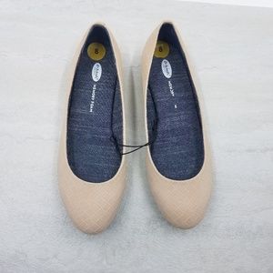 Dr. Scholl's Tan Memory Foam Vegan Leather Flats